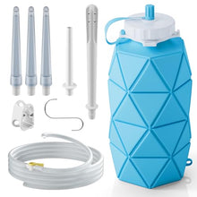 Load image into Gallery viewer, GNEGKLEAN Collapsible Silicone Enema Bottle 1.2L - Portable with 5.2ft Hose