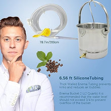 Load image into Gallery viewer, Smokitcen Stainless Steel Coffee Enema Bucket Kit - 2 Quart Capacity for Colon Cleansing