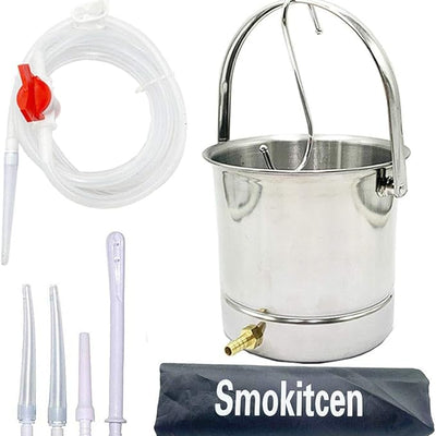 Smokitcen Stainless Steel Coffee Enema Bucket Kit - 2 Quart Capacity for Colon Cleansing