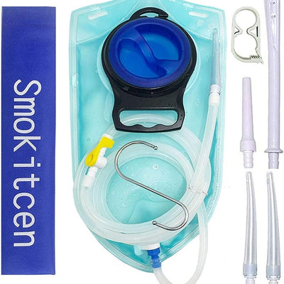 Smokitcen Premium 2L Enema Bag Kit TX004 - Copper Fittings & Stainless Hooks